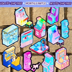 Build Your Own Arcade Sticker Handmade Holographic Retro Arcade Machines Vinyl Sticker