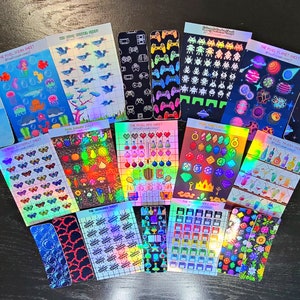Sticker Beta Censor Pixel Censored Handmade Sticker Sheet Holographic Censor Vinyl Sticker ...