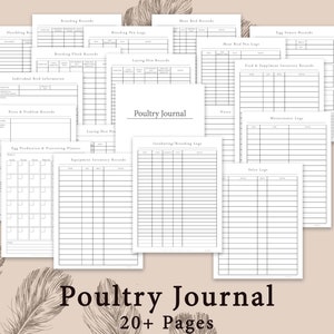 Poultry Journal | Chicken Quail Incubation Brooding Laying Hen Meat Game Bird Tracker
