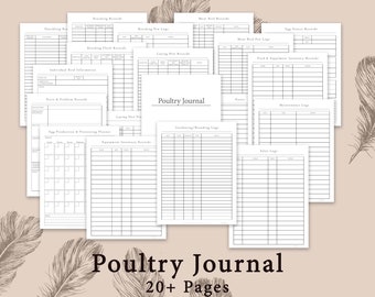 Poultry Journal | Chicken Quail Incubation Brooding Laying Hen Meat Game Bird Tracker