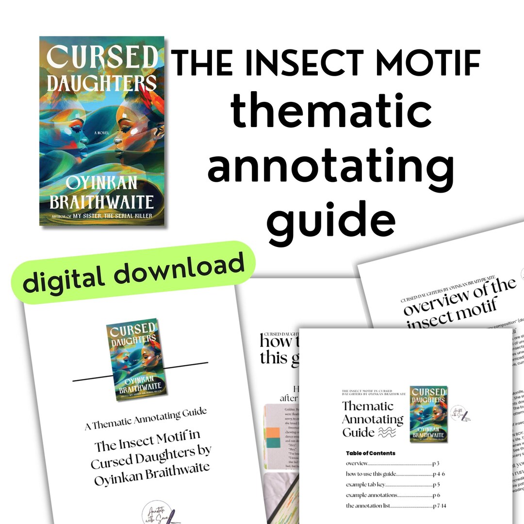 Cursed Daughters by Oyinkan Braithwaite - Insect Motif Annotating Guide ...