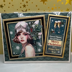 Biglietto di auguri di Natale Art Déco