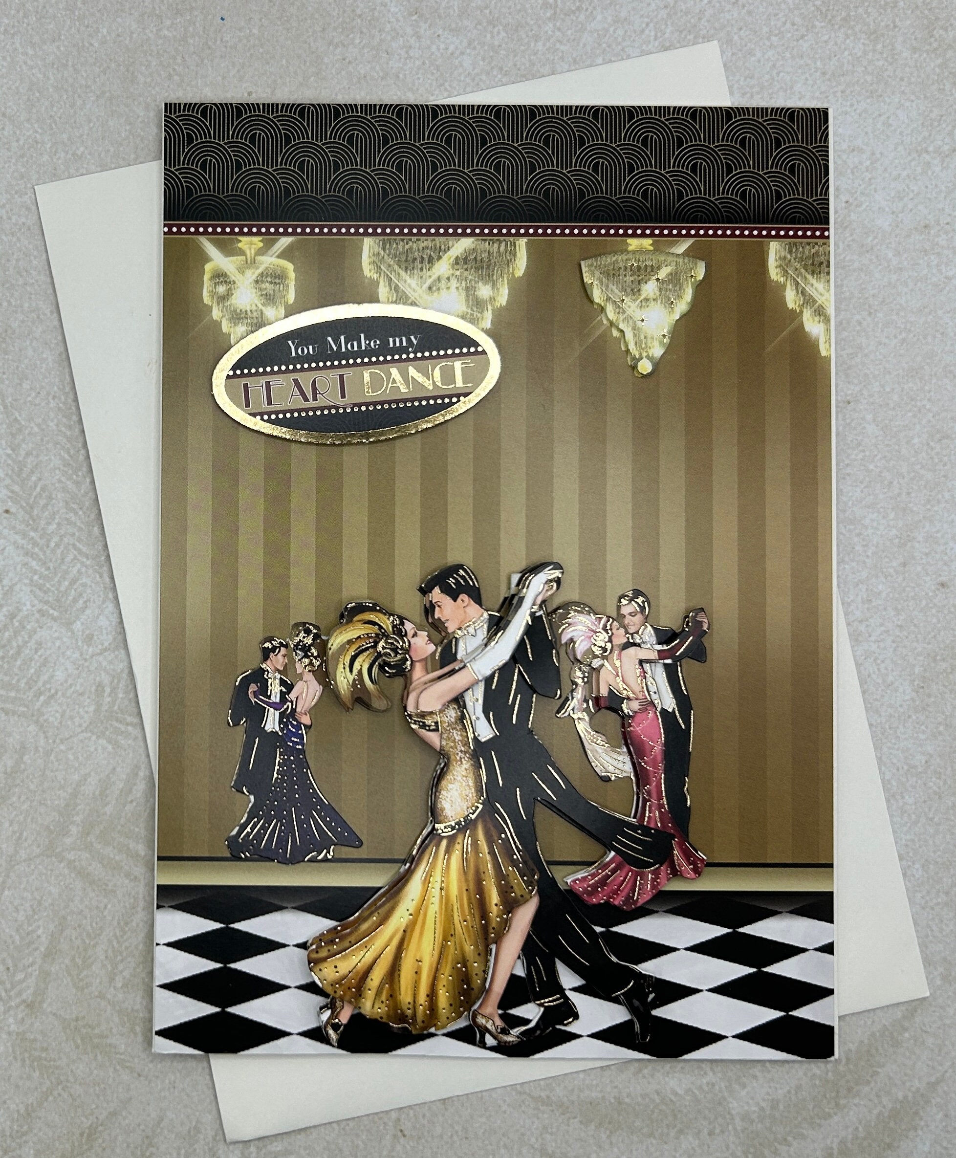 Art Deco Couple Card