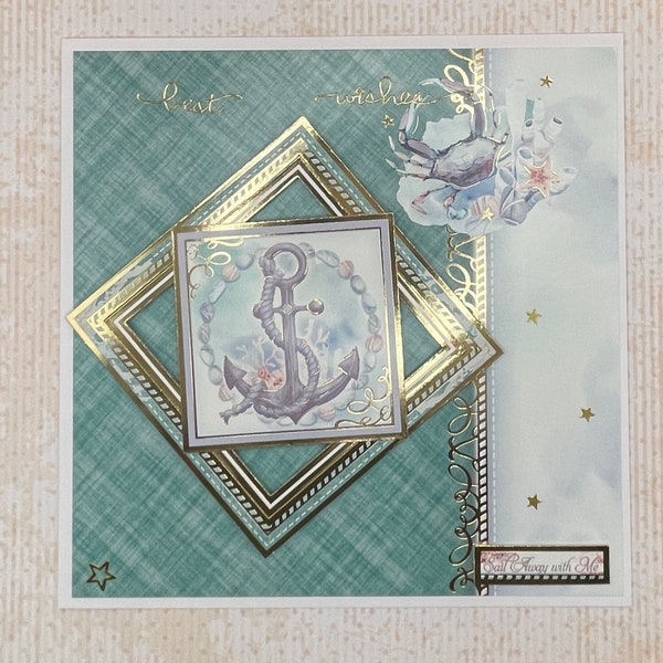 Anchor Seaside Handmade card