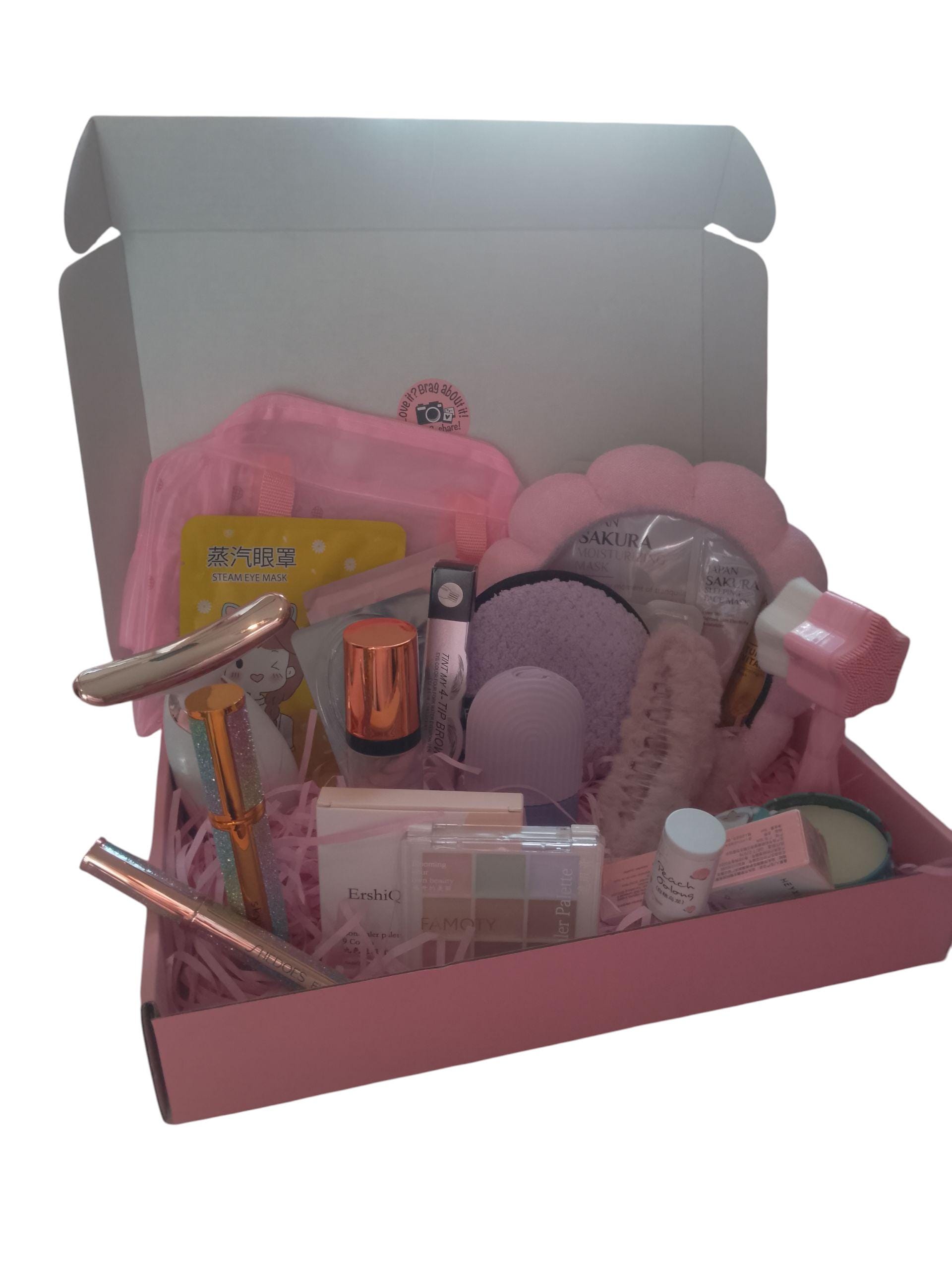 Cutesy Bundles Pinky Promise Self-care & Glow Box - Includes Beauty ...