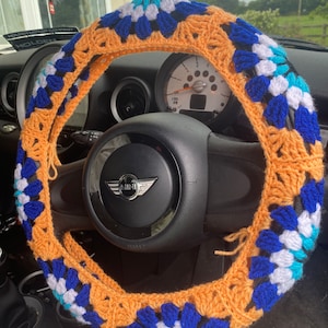 Crochet Sunburst Steering Wheel Cover