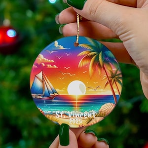 St Vincent CUSTOM Christmas Ornament, Awesome St Vincent Memento, St Vincent Souvenir FREE SHIPPING (Big Value) St Vincent Memory St Vincent
