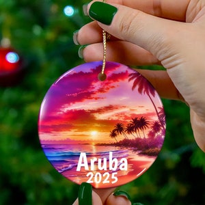Aruba 2025 CUSTOM Christmas Ornament, Custom Aruba Ornament, FREE SHIPPING (Big Value) Nice Aruba Souvenir, Great Aruba Souvenir, Aruba Gift