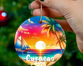CURACAO Custom Christmas Ornament, Awesome Curacao Custom Memento, Curacao Souvenir, FREE SHIPPING (Big Value) Special Curacao Memory