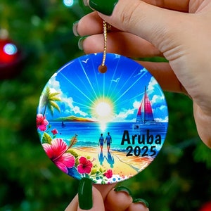 Aruba CUSTOM Christmas Ornament, Unique Aruba Souvenir, Change The Year, Great Aruba Memento, FREE SHIPPING (Big Value), Good Aruba Keepsake