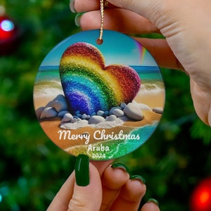 Aruba CUSTOM Christmas Ornament, Nice St John Memory, FREE SHIPPING (Big Value) Great St. Croix Memento, Good St. Croix Souvenir,