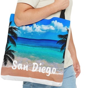 Borsa da spiaggia/tote di San Diego, souvenir unico di San Diego, grande ricordo di San Diego, SPEDIZIONE GRATUITA (grande valore) Ottima borsa da spiaggia di San Diego