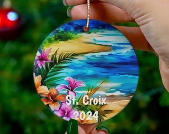 St. Croix CUSTOM Kerstornament, Mooi St. Croix Gepersonaliseerde Ornament, GRATIS VERZENDING, Geweldig St. Croix Ornament, Mooi St. Croix Geheugen