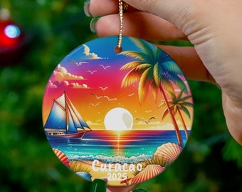 Curacao CUSTOM Christmas Ornament, Awesome Curacao Custom Memento, Curacao Souvenir, FREE SHIPPING (Big Value) Special Curacao Memory
