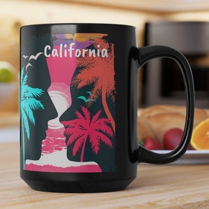 California Coffee Mug, Unique California Memorabilia, Cool 15oz California Souvenir, FREE SHIPPING, Nice California Memorabilia, California