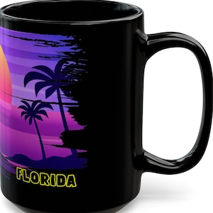 Florida BIG Coffee Cup, Black Mug 15oz