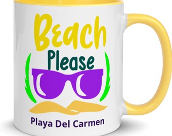 Playa Del Carmen Coffee Cup, Unique Playa Del Carmen Souvenir, 6 COLORS, FREE SHIPPING, Playa Del Carmen Memorabilia, Playa Del Carmen Gift
