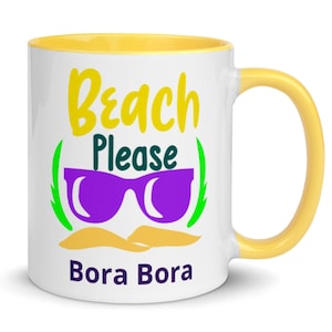 Bora Bora Coffee Cup, Unique Bora Bora Souvenir, 6 COLORS, Nice Bora Bora Gift, FREE SHIPPING, Bora Bora Keepsake, Bora Bora Memorabilia