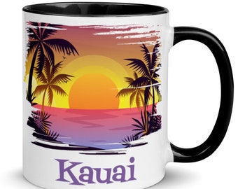 Kauai Coffee Cup, Nice Kauai Memento, Kauai Memorabilia, 6 COLORS, FREE SHIPPING, Kauai Gift, Kauai Souvenir, Good Kauai Keepsake, Kauai Sun