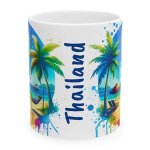 Thailand Coffee Cup, Awesome Thailand Memento, Nice Thailand Memory, FREE SHIPPING (Big Value) Great Thailand Keepsake, Good Thailand Memory