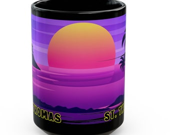 St. Thomas Coffee Cup, Unique St. Thomas 15oz Mug, Nice St Thomas Memento, FREE SHIPPING (Big Value) Great St. Thomas Memento