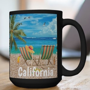 California Coffee Mug, Unique California Memorabilia, Nice California Keepsake, FREE SHIPPING, Cool California Souvenirs, California Memento