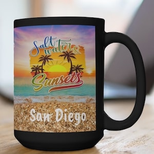 San Diego Coffee Cup, Unique San Diego Souvenir, San Diego Gift, FREE SHIPPING, San Diego Memento, San Diego Memorabilia, San Diego Keepsake
