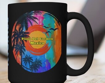 Playa Del Carmen Coffee Mug, Unique Playa Del Carmen Souvenir, Playa Del Carmen Memorabilia, FREE SHIPPING Playa Del Carmen Keepsake, Mexico