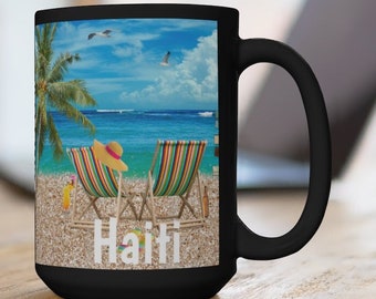 Haiti Coffee Mug, Unique Haiti Memorabilia, Nice Haiti Souvenirs, FREE SHIPPING, Great Haiti Gifts, Haiti Memento, Haiti Wedding Gifts