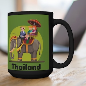 Thailand Coffee Mug, Unique Thailand Souvenir, Thailand Memento, Thailand Memorabilia, Thailand Gift, FREE SHIPPING, Nice Thailand Keepsake