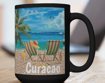 Curacao Coffee Mug, Unique Curacao Memorabilia, Nice Curacao Souvenir FREE SHIPPING Great Curacao Gift, Cool Curacao Memento, Curacao Memory