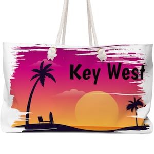 Key West Beach Bag, Nice Key West Tote Utility Bag, Key West Gift Ideas, LIVRAISON GRATUITE, Key West Souvenir, Great Key West Memento, Key West