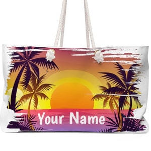 Beach Bag CUSTOMIZED, Personal Beach Bag, Personalized Sports Bag, FREE SHIPPING, Custom Beach Gifts Idea, Custom Handbag, Custom Beach Bag image 1