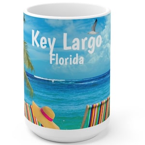 Key Largo Coffee Mugs, Key Largo Memorabilia, Key Largo Souvenir, 2 SIZES, FREE SHIPPING, Nice Key Largo Keepsake, Good Key Largo Gifts