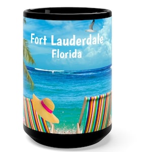 Fort Lauderdale Coffee Mug, Unique Fort Lauderdale Souvenir, FREE SHIPPING, Nice Fort Lauderdale Memorabilia, Fort Lauderdale Memento Mug