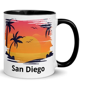 San Diego Coffee Mug, Nice San Diego Memorabilia, 6 COLORS, Great San Diego Gift, FREE SHIPPING, Cool San Diego Souvenir, San Diego Memento