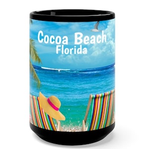 Cocoa Beach Coffee Mug, Unique Cocoa Beach Souvenir, Cocoa Beach Memorabilia, FREE SHIPPING, Cocoa Beach Keepsake, Nice Cocoa Beach Memory