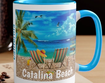 Catalina Beach Kaffeetasse, einzigartige Catalina Memorabilia, KOSTENLOSER VERSAND, Catalina Beach Geschenk, tolles Catalina Souvenir, Catalina Beach Memory