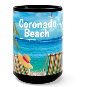Coronado Beach Koffiemok, Unieke Coronado Beach Souvenir, Coronado Memorabilia, Coronado Beach Gift, GRATIS VERZENDING, Coronado Beach Memory