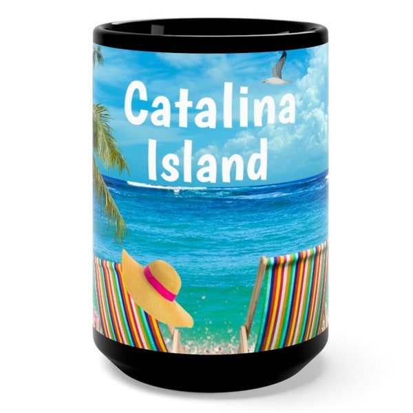 Taza de café de la isla Catalina, recuerdo único de Catalina, ENVÍO GRATIS, recuerdos de la isla Catalina, regalo de la isla Catalina, memoria agradable de Catalina