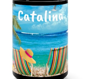 Catalina Coffee Cup, Unique Catalina Souvenir, Catalina Gift Idea, FREE SHIPPING, Catalina Memento, Catalina Memorabilia, Catalina Island