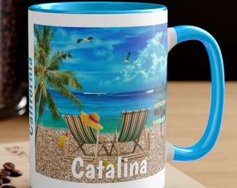 Catalina Coffee Cups, Unique Catalina Memorabilia, FREE SHIPPING, Catalina Gift Idea, Cool Catalina Souvenir, Catalina Memento, Catalina CA