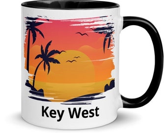 Key West Coffee Mug, Unique Key West 6 COLORS 11oz Memorabilia, FREE SHIPPING, Key West Gift, Good Key West Souvenir, Key West Memento