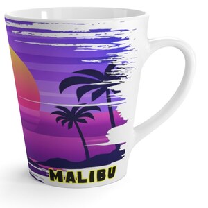 Malibu Latte Cup, lembrança exclusiva de Malibu, lembranças de Malibu, lembrança de Malibu, presente de Malibu, frete grátis, Malibu Califórnia, lembrança de Malibu