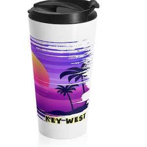 Key West Water Bottle, Unique Key West Tumbler, FREE SHIPPING, Key West Memorabilia, Key West Souvenir, Key West Keepsake, Key West Florida
