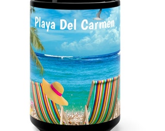 Playa Del Carmen Coffee Mug, Unique Playa Del Carmen Souvenir, Playa Del Carmen Memento, FREE SHIPPING, Playa Del Carmen Memorabilia, Mexico