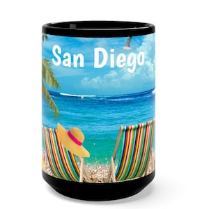 San Diego Coffee Cup, Unique San Diego Souvenir, San Diego Memorabilia, FREE SHIPPING, San Diego Keepsake, Nice San Diego Gift, San Diego CA