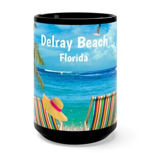 Delray Beach Coffee Mug, Unique Delray Beach Souvenir, Delray Beach Memorabilia, FREE SHIPPING, Nice Delray Beach Gift, Delray Beach Memory