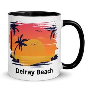Delray Beach Coffee Cup, Unique Delray Beach Souvenir, 6 COLORS, Delray Beach Gift, FREE SHIPPING, Cool Delray Beach Keepsake, Delray Beach