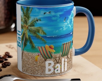 Tazas de café de Bali, Bonitos recuerdos de Bali de 11 oz, 4 COLORES, Gran recuerdo de Bali, ENVÍO GRATIS, Regalo genial de Bali, Super Recuerdo de Bali, Memoria de Bali